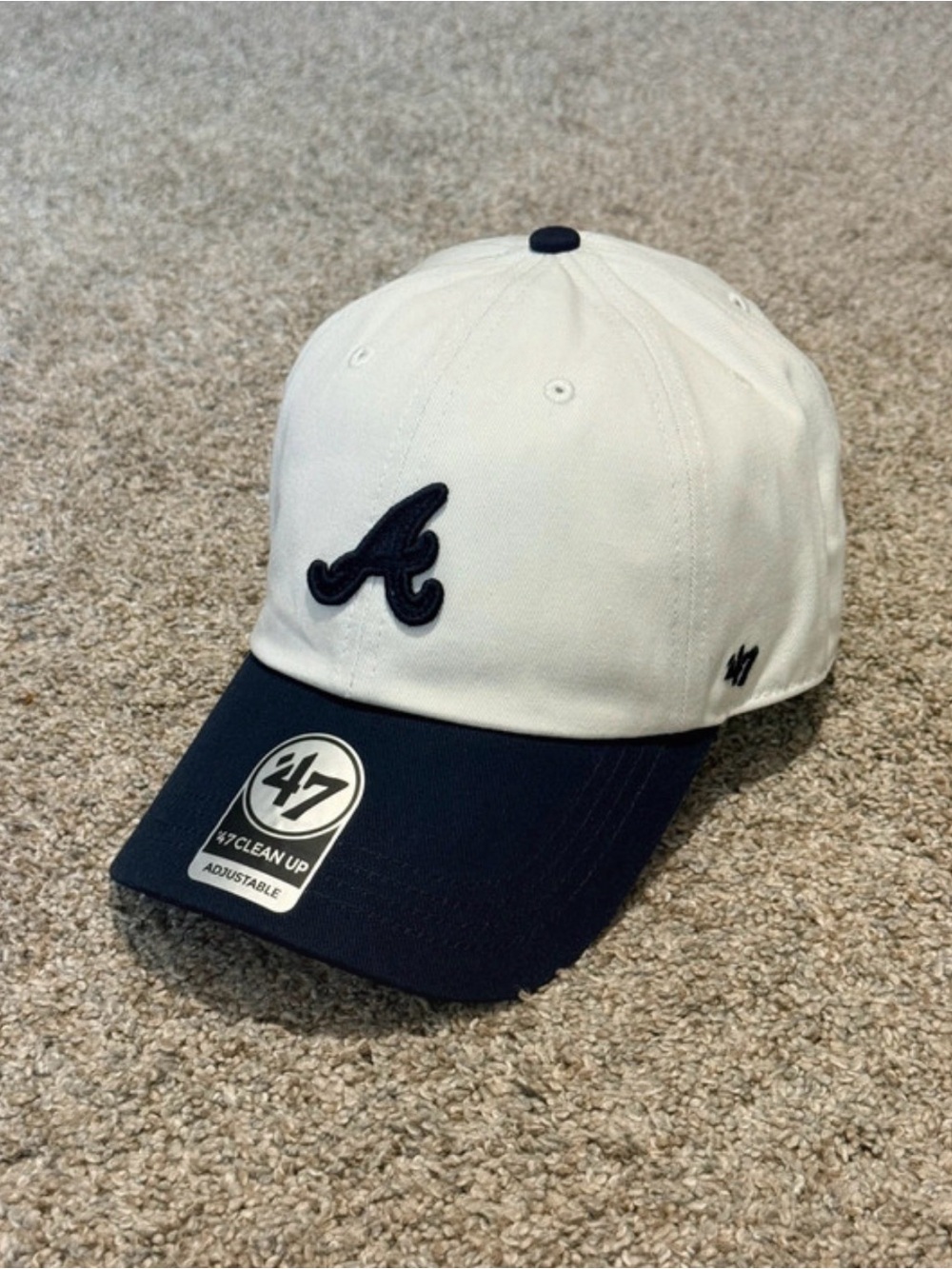 New 47 Brand Atlanta Braves Contemporary navy and white Clean Up Hat